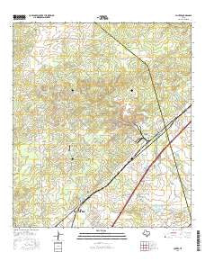 Hunter Texas Current topographic map, 1:24000 scale, 7.5 X 7.5 Minute, Year 2016
