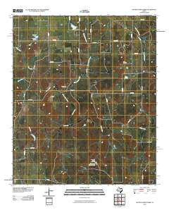 Hunting Shirt Creek Texas Historical topographic map, 1:24000 scale, 7.5 X 7.5 Minute, Year 2010