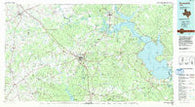 Huntsville Texas Historical topographic map, 1:100000 scale, 30 X 60 Minute, Year 1985