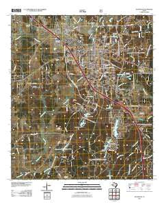 Huntsville Texas Historical topographic map, 1:24000 scale, 7.5 X 7.5 Minute, Year 2010