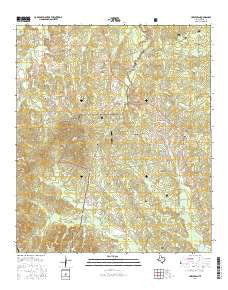 Hurstown Texas Current topographic map, 1:24000 scale, 7.5 X 7.5 Minute, Year 2016