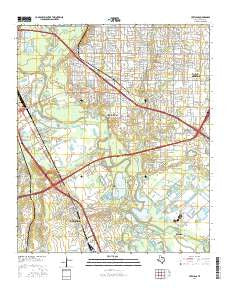 Hutchins Texas Current topographic map, 1:24000 scale, 7.5 X 7.5 Minute, Year 2016