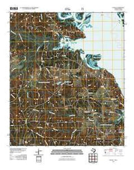 Huxley Texas Historical topographic map, 1:24000 scale, 7.5 X 7.5 Minute, Year 2010