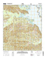 Huxley Texas Current topographic map, 1:24000 scale, 7.5 X 7.5 Minute, Year 2016