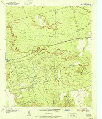 Iatan Texas Historical topographic map, 1:24000 scale, 7.5 X 7.5 Minute, Year 1952