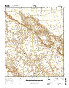 Indian Canyon Texas Current topographic map, 1:24000 scale, 7.5 X 7.5 Minute, Year 2016