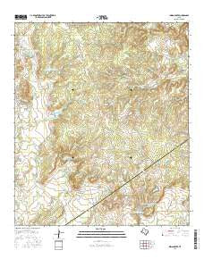 Indian Creek Texas Current topographic map, 1:24000 scale, 7.5 X 7.5 Minute, Year 2016