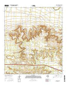 Indian Mesa Texas Current topographic map, 1:24000 scale, 7.5 X 7.5 Minute, Year 2016