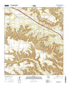 Indian Mesa SE Texas Current topographic map, 1:24000 scale, 7.5 X 7.5 Minute, Year 2016