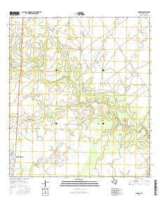 Inez NW Texas Current topographic map, 1:24000 scale, 7.5 X 7.5 Minute, Year 2016
