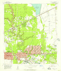 Jacinto City Texas Historical topographic map, 1:24000 scale, 7.5 X 7.5 Minute, Year 1955