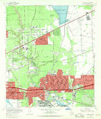 Jacinto City Texas Historical topographic map, 1:24000 scale, 7.5 X 7.5 Minute, Year 1967