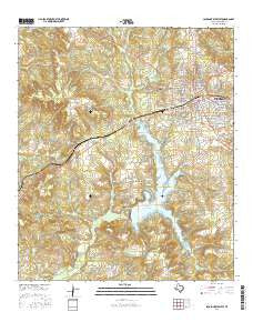 Jacksonville West Texas Current topographic map, 1:24000 scale, 7.5 X 7.5 Minute, Year 2016