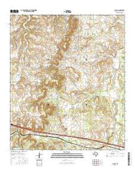 Jayell Texas Current topographic map, 1:24000 scale, 7.5 X 7.5 Minute, Year 2016