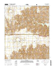 Jericho Texas Current topographic map, 1:24000 scale, 7.5 X 7.5 Minute, Year 2016