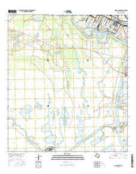 Jones Creek Texas Current topographic map, 1:24000 scale, 7.5 X 7.5 Minute, Year 2016