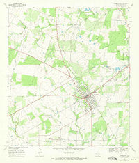 Jourdanton Texas Historical topographic map, 1:24000 scale, 7.5 X 7.5 Minute, Year 1968