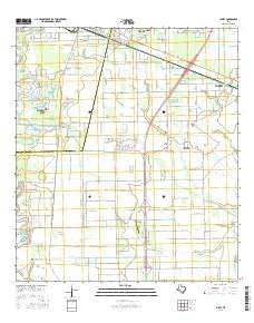 Juliff Texas Current topographic map, 1:24000 scale, 7.5 X 7.5 Minute, Year 2016