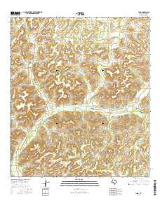 Juno Texas Current topographic map, 1:24000 scale, 7.5 X 7.5 Minute, Year 2016