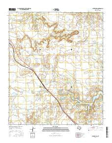 Justiceburg Texas Current topographic map, 1:24000 scale, 7.5 X 7.5 Minute, Year 2016
