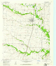 Justin Texas Historical topographic map, 1:24000 scale, 7.5 X 7.5 Minute, Year 1960