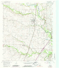 Justin Texas Historical topographic map, 1:24000 scale, 7.5 X 7.5 Minute, Year 1960