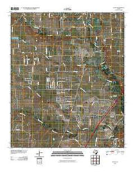 Justin Texas Historical topographic map, 1:24000 scale, 7.5 X 7.5 Minute, Year 2010