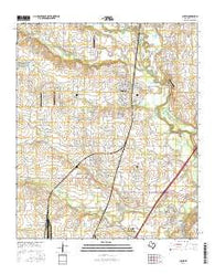 Justin Texas Current topographic map, 1:24000 scale, 7.5 X 7.5 Minute, Year 2016