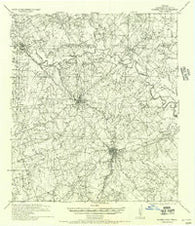 Karnes City Texas Historical topographic map, 1:62500 scale, 15 X 15 Minute, Year 1956