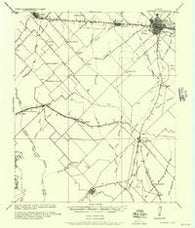 Kaufman Texas Historical topographic map, 1:62500 scale, 15 X 15 Minute, Year 1956