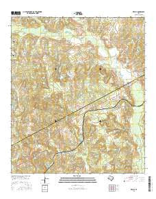 Keechi Texas Current topographic map, 1:24000 scale, 7.5 X 7.5 Minute, Year 2016