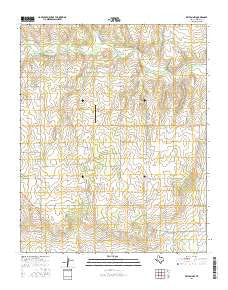 Kelton NW Texas Current topographic map, 1:24000 scale, 7.5 X 7.5 Minute, Year 2016