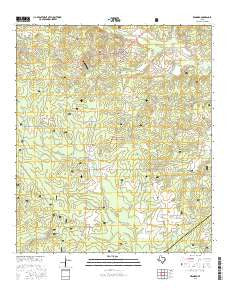 Kennard Texas Current topographic map, 1:24000 scale, 7.5 X 7.5 Minute, Year 2016