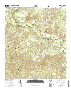 Kennard NE Texas Current topographic map, 1:24000 scale, 7.5 X 7.5 Minute, Year 2016