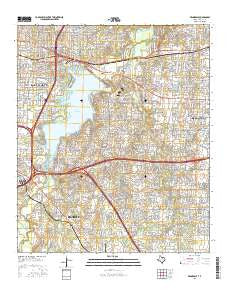 Kennedale Texas Current topographic map, 1:24000 scale, 7.5 X 7.5 Minute, Year 2016