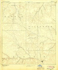 Kerrville Texas Historical topographic map, 1:125000 scale, 30 X 30 Minute, Year 1894