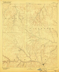 Kerrville Texas Historical topographic map, 1:125000 scale, 30 X 30 Minute, Year 1894