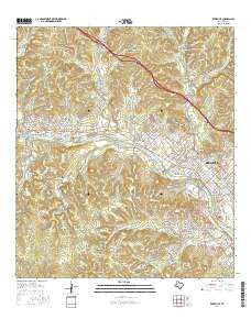 Kerrville Texas Current topographic map, 1:24000 scale, 7.5 X 7.5 Minute, Year 2016