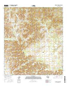 Kickapoo Caverns Texas Current topographic map, 1:24000 scale, 7.5 X 7.5 Minute, Year 2016