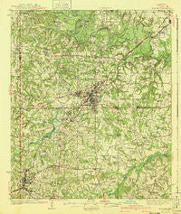 Kilgore Texas Historical topographic map, 1:62500 scale, 15 X 15 Minute, Year 1940