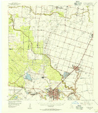 Kingsville Texas Historical topographic map, 1:62500 scale, 15 X 15 Minute, Year 1954