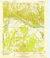 Kiomatia Texas Historical topographic map, 1:24000 scale, 7.5 X 7.5 Minute, Year 1951