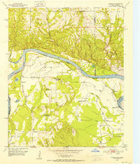 Kiomatia Texas Historical topographic map, 1:24000 scale, 7.5 X 7.5 Minute, Year 1951