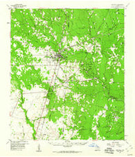 Kirbyville Texas Historical topographic map, 1:62500 scale, 15 X 15 Minute, Year 1958
