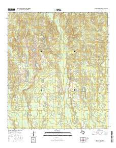 Kirkpatrick Lake Texas Current topographic map, 1:24000 scale, 7.5 X 7.5 Minute, Year 2016