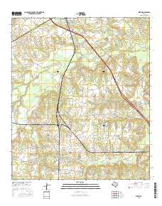 Kirvin Texas Current topographic map, 1:24000 scale, 7.5 X 7.5 Minute, Year 2016