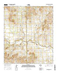 Knickerbocker NW Texas Current topographic map, 1:24000 scale, 7.5 X 7.5 Minute, Year 2016