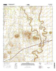 Knippa Texas Current topographic map, 1:24000 scale, 7.5 X 7.5 Minute, Year 2016