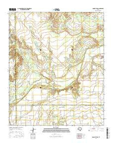 Knox City NW Texas Current topographic map, 1:24000 scale, 7.5 X 7.5 Minute, Year 2016
