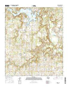 Kokomo Texas Current topographic map, 1:24000 scale, 7.5 X 7.5 Minute, Year 2016